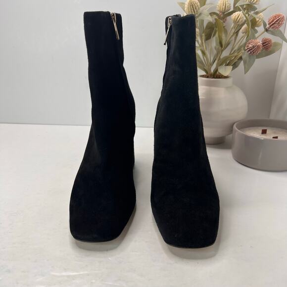 Sam Edelman Codie Ankle Boots Suede Block Heeled Black Women's 8M NWOB - Picture 2 of 9